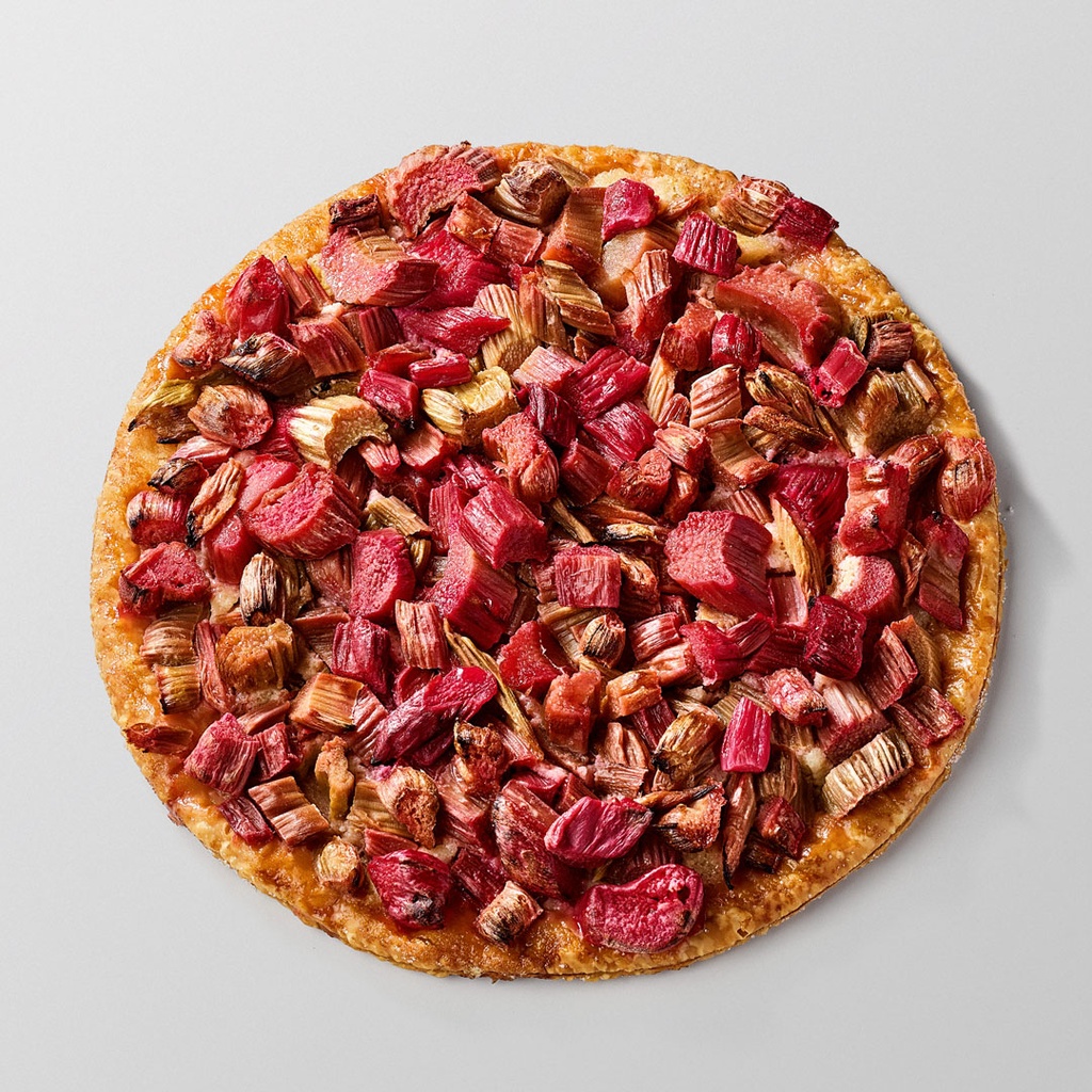 Tarte fine à la rhubarbe