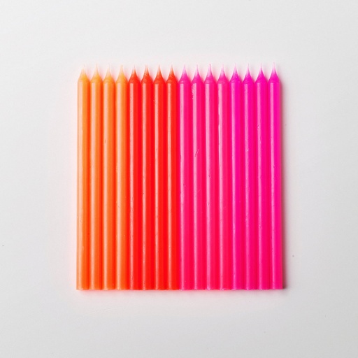 Bougie pink fluo 16 pcs